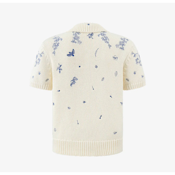 YITAI Sweater Embroidery Cardigan Medium Fine China Button Up Sold Out NIP New - Picture 2 of 12